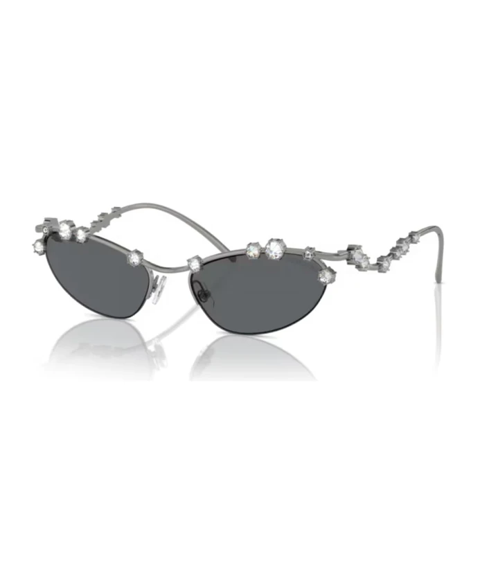 

Серебристо солнцезащитные очки Swarovski, серый