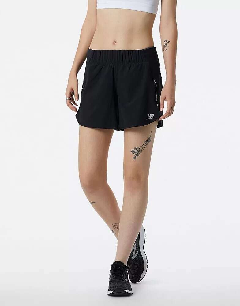 

Черные шорты для бега New Balance Impact длиной 5 дюймов