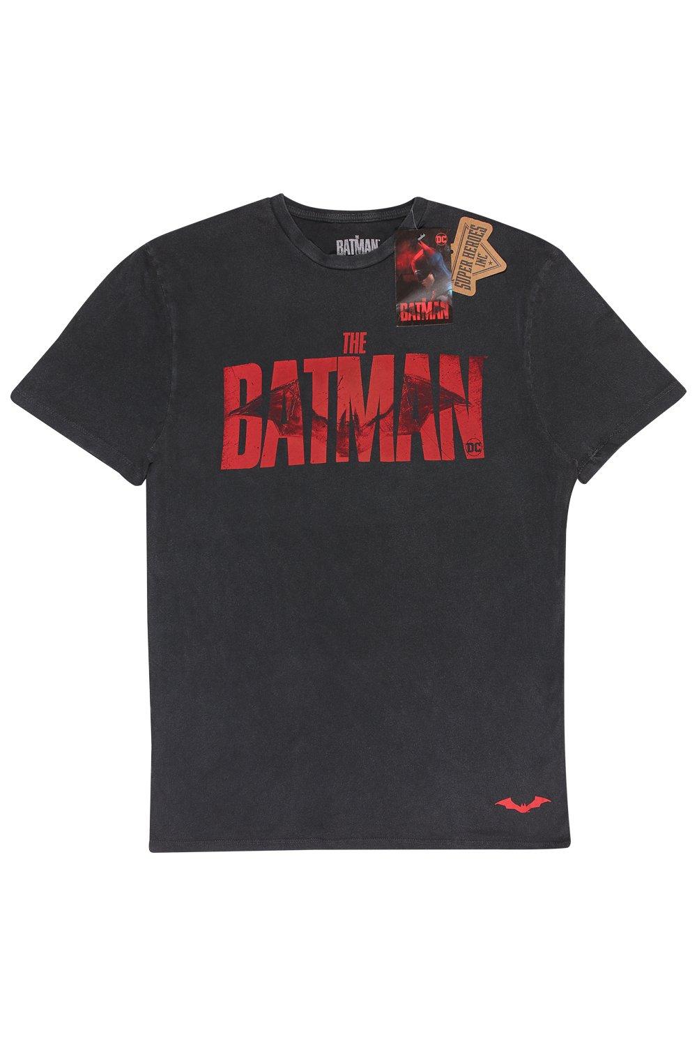 Футболка с Бэтменом DC Comics, черный черный овальный галстук dc comics с бэтменом cufflinks inc