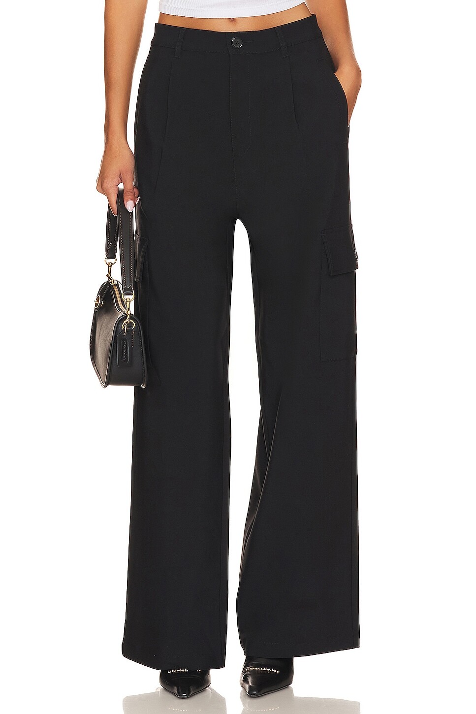 

Брюки PISTOLA Brynn High Rise Relaxed Cargo, черный
