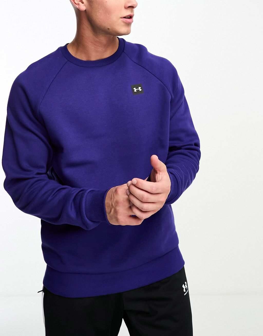 

Темно-синяя флисовая толстовка с круглым вырезом Under Armour Rival