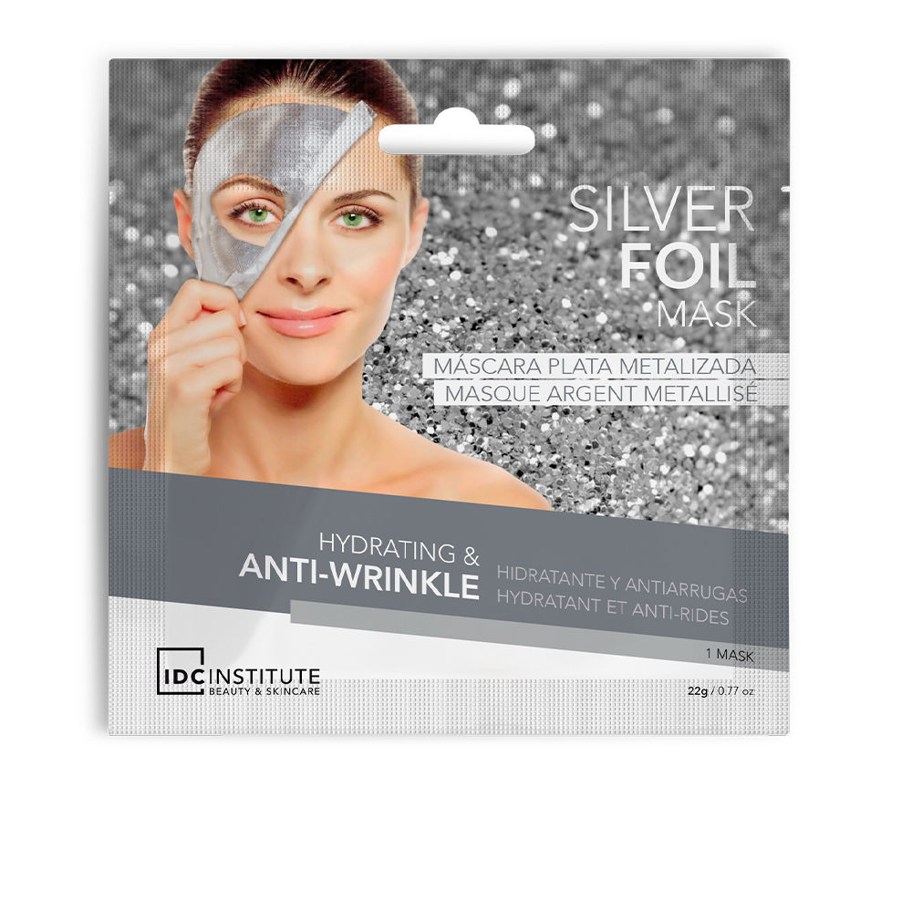Маска для лица Silver foil mask hydrating & anti-wrinkle Idc institute, 22 г детская золотая серебряная и бронзовая медаль для плавания с металлическим списком