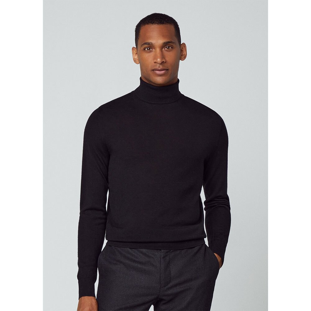 

Свитер Hackett Merino Roll Neck, черный