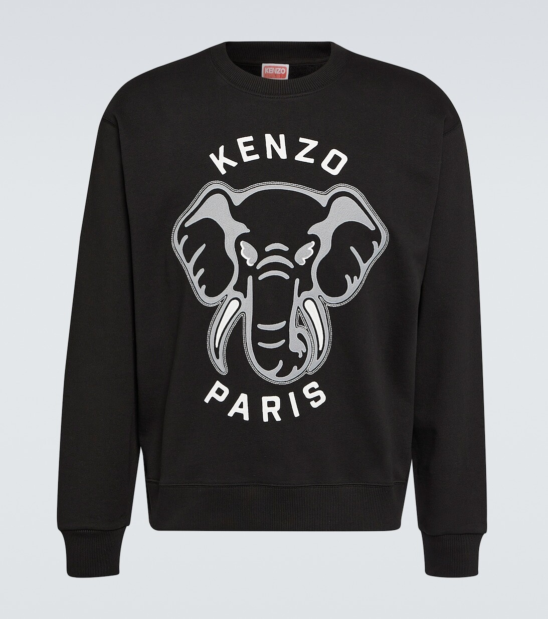 

Хлопковая толстовка с вышивкой Kenzo, черный