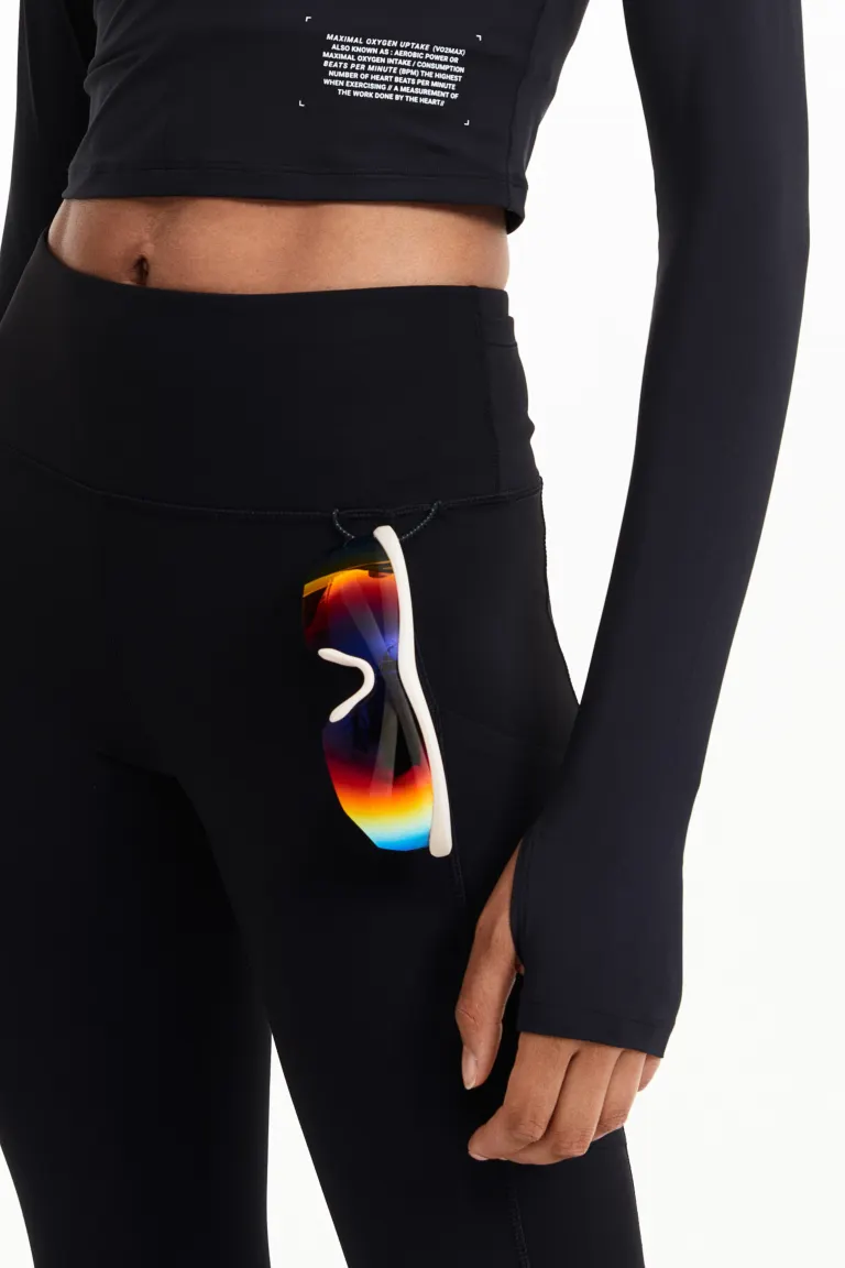 

Спортивная блузка drymove с молнией сверху H&M, черный