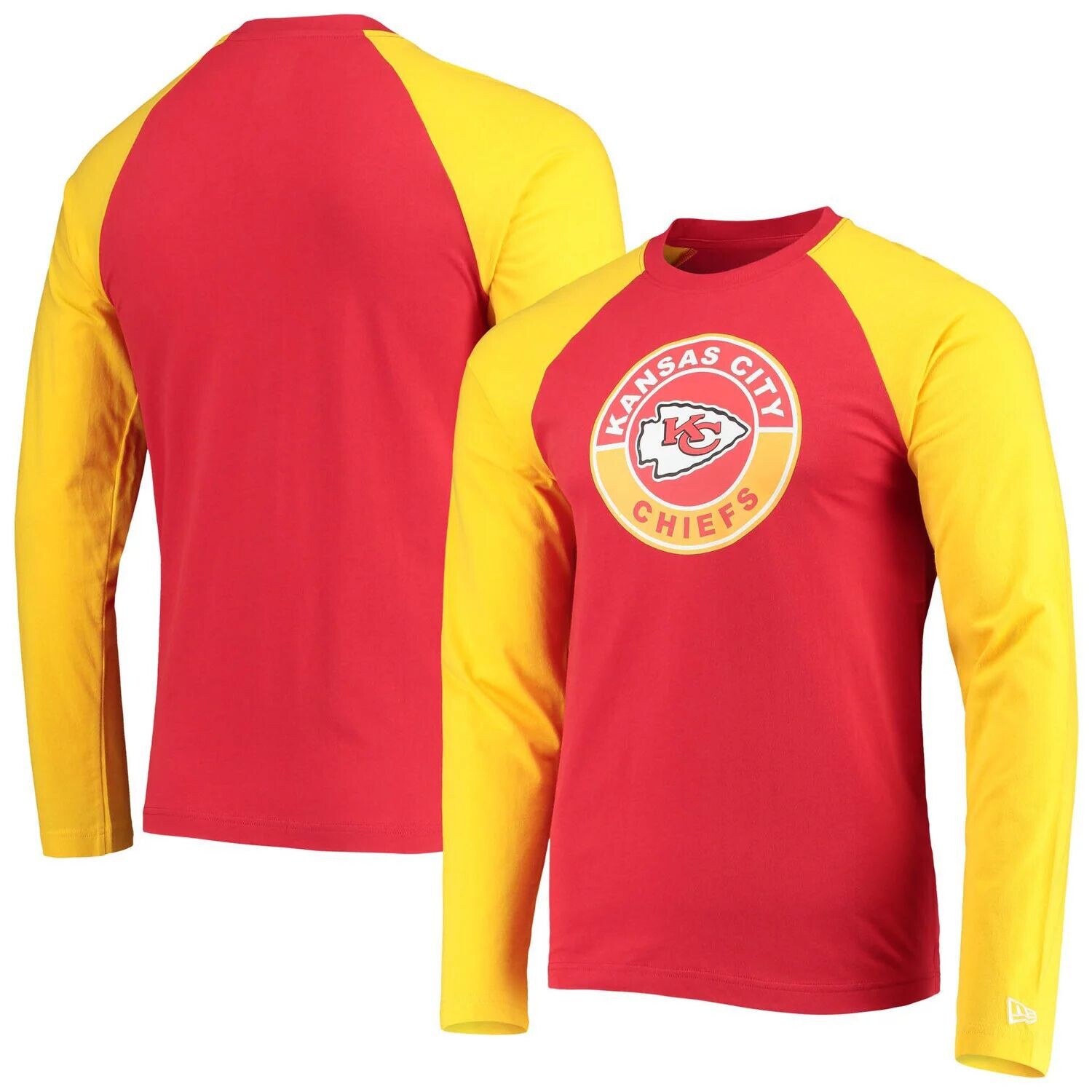 

Мужская красная/золотая футболка Kansas City Chiefs League реглан с длинным рукавом New Era, Красный