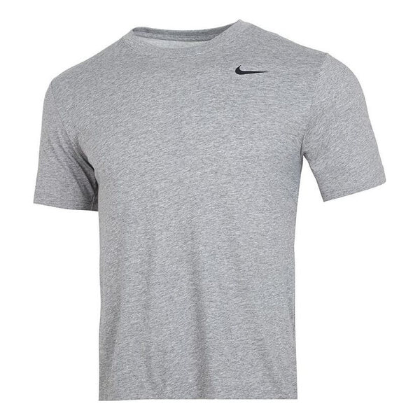 

Футболка Nike Dri-FIT Crew Solid Casual Round Neck Training Short Sleeve Gray, серый