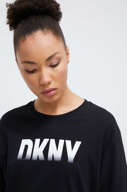 

Хлопковая футболка Dkny DKNY, черный