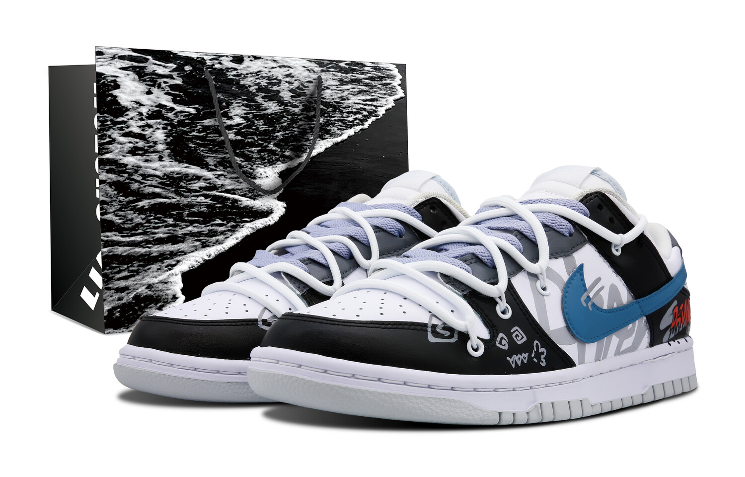 

Кроссовки Nike Dunk Skateboard Shoes Men Low-Top Blue