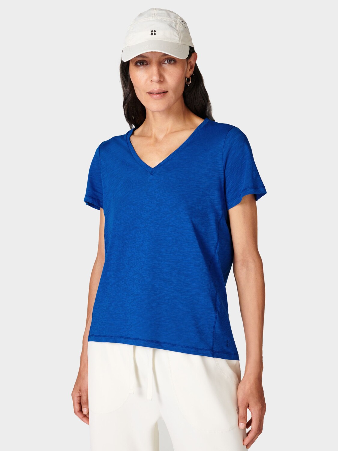 

Футболка Refresh с V-образным вырезом Sweaty Betty, молния синий