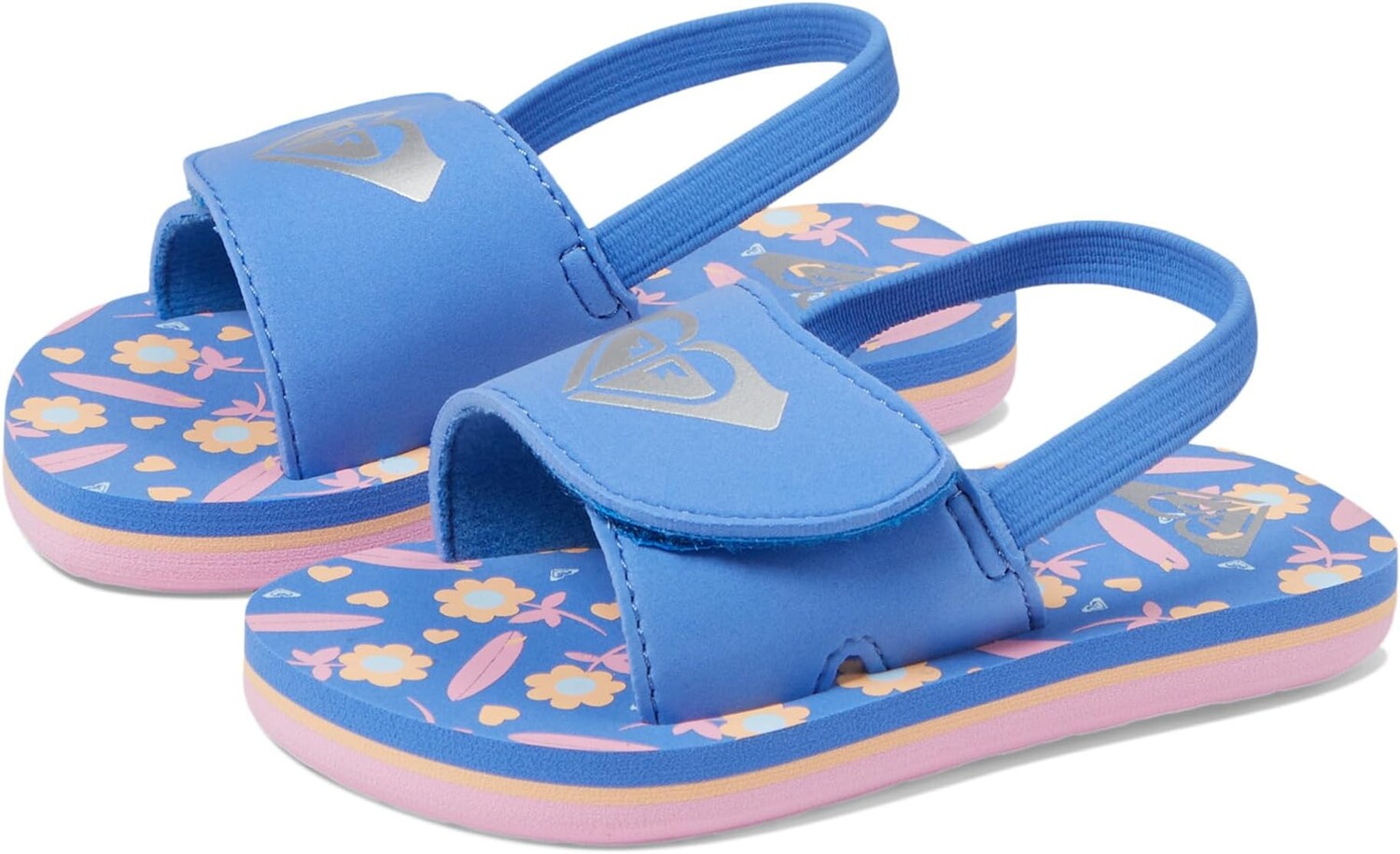 

Сандалии Roxy Kids Finn, цвет Crazy Pink/Blue Radiance