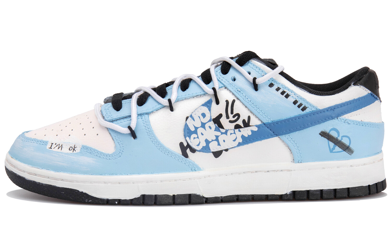 

Кроссовки Nike Dunk Skateboarding Shoes Unisex Low-top White/blue, синий
