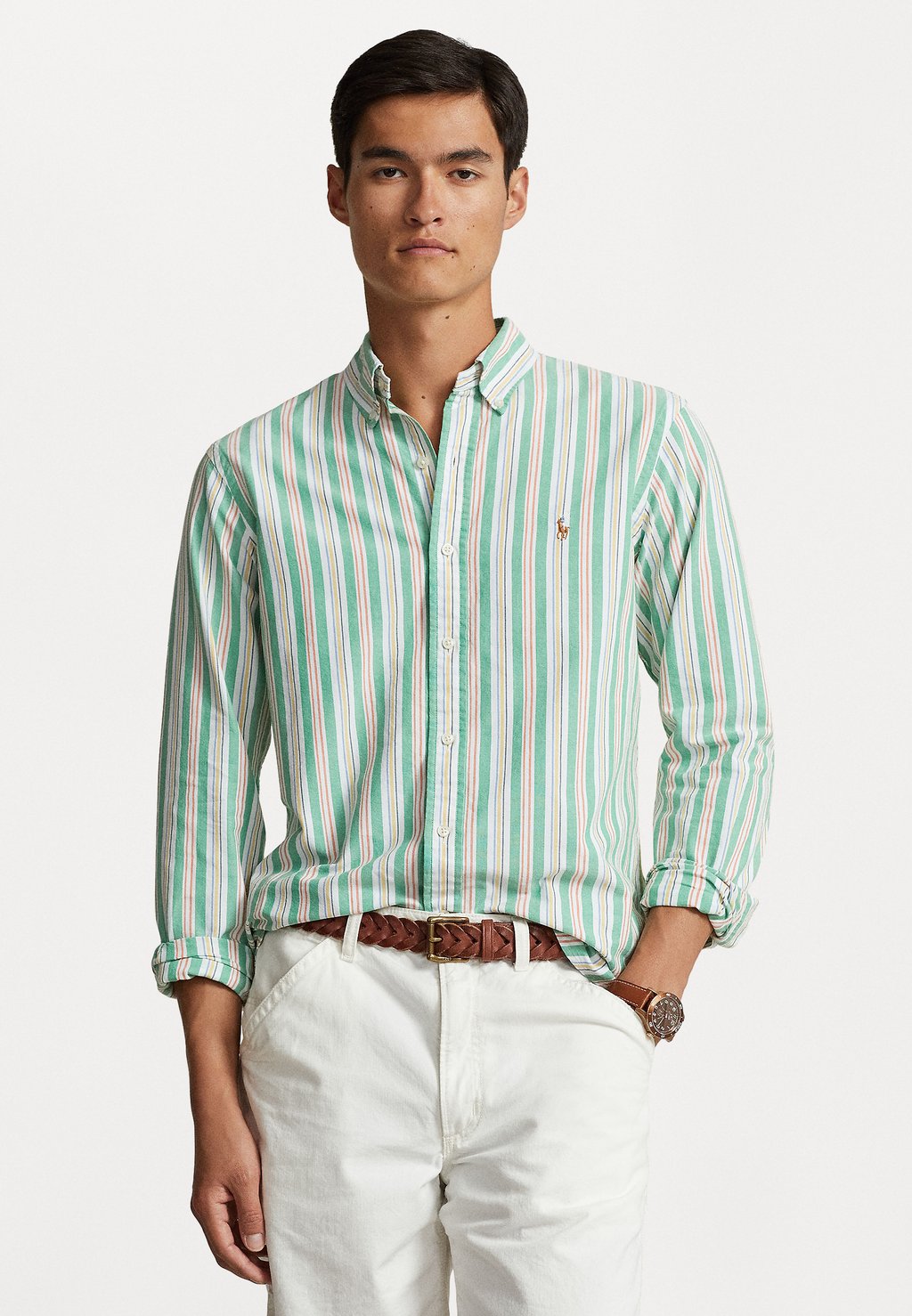 Рубашка LONG SLEEVE SPORT Polo Ralph Lauren, зеленый/белый