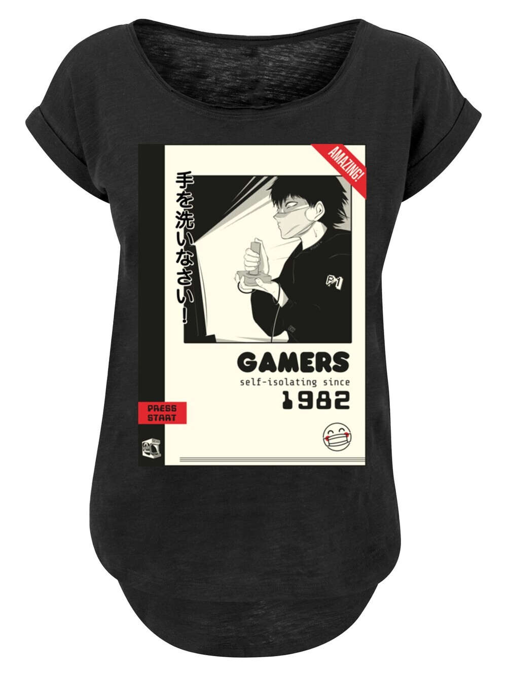 

Рубашка F4NT4STIC Retro Gaming self-isolating since 1982, черный