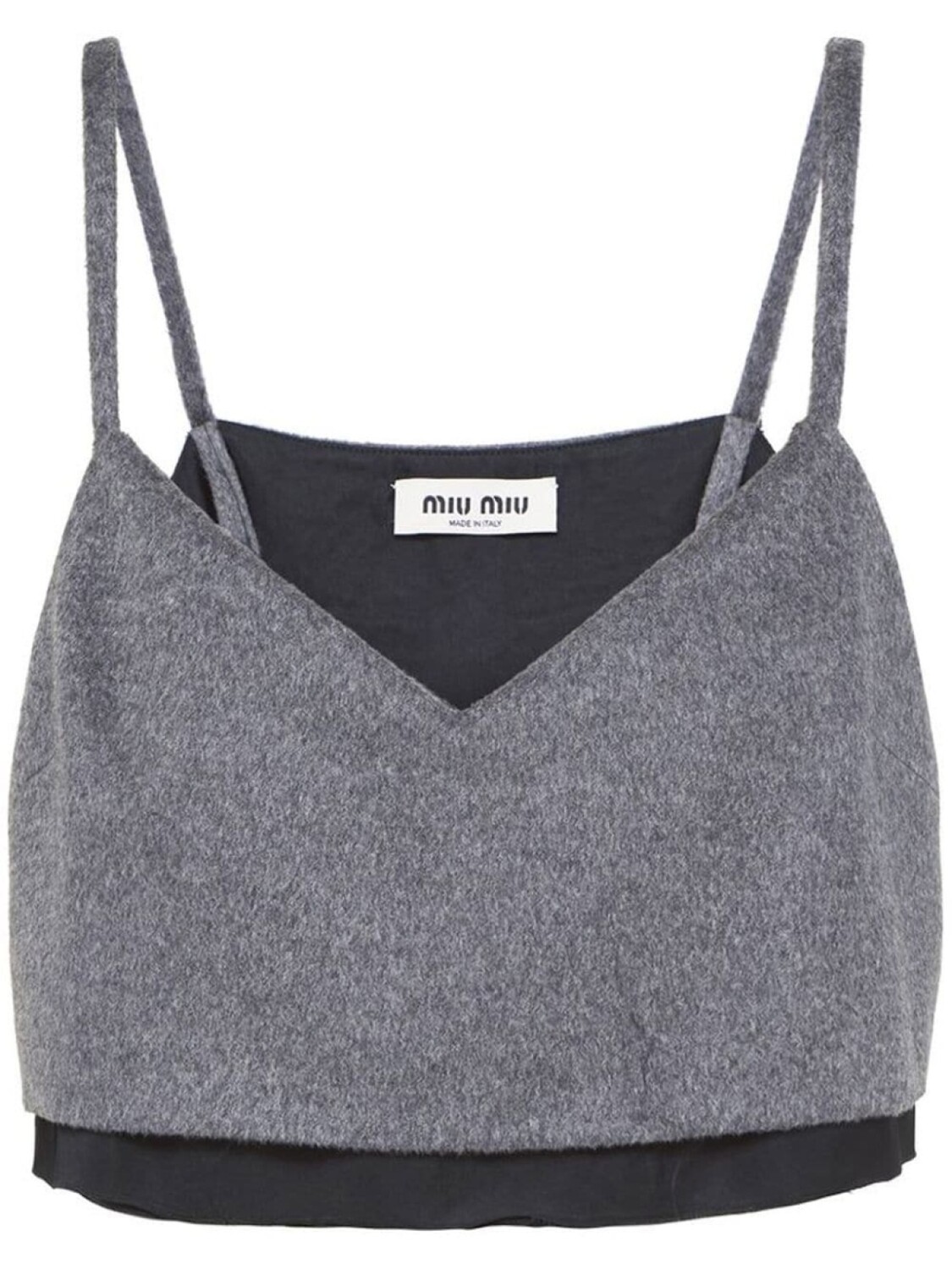 

Miu Miu укороченный топ, серый