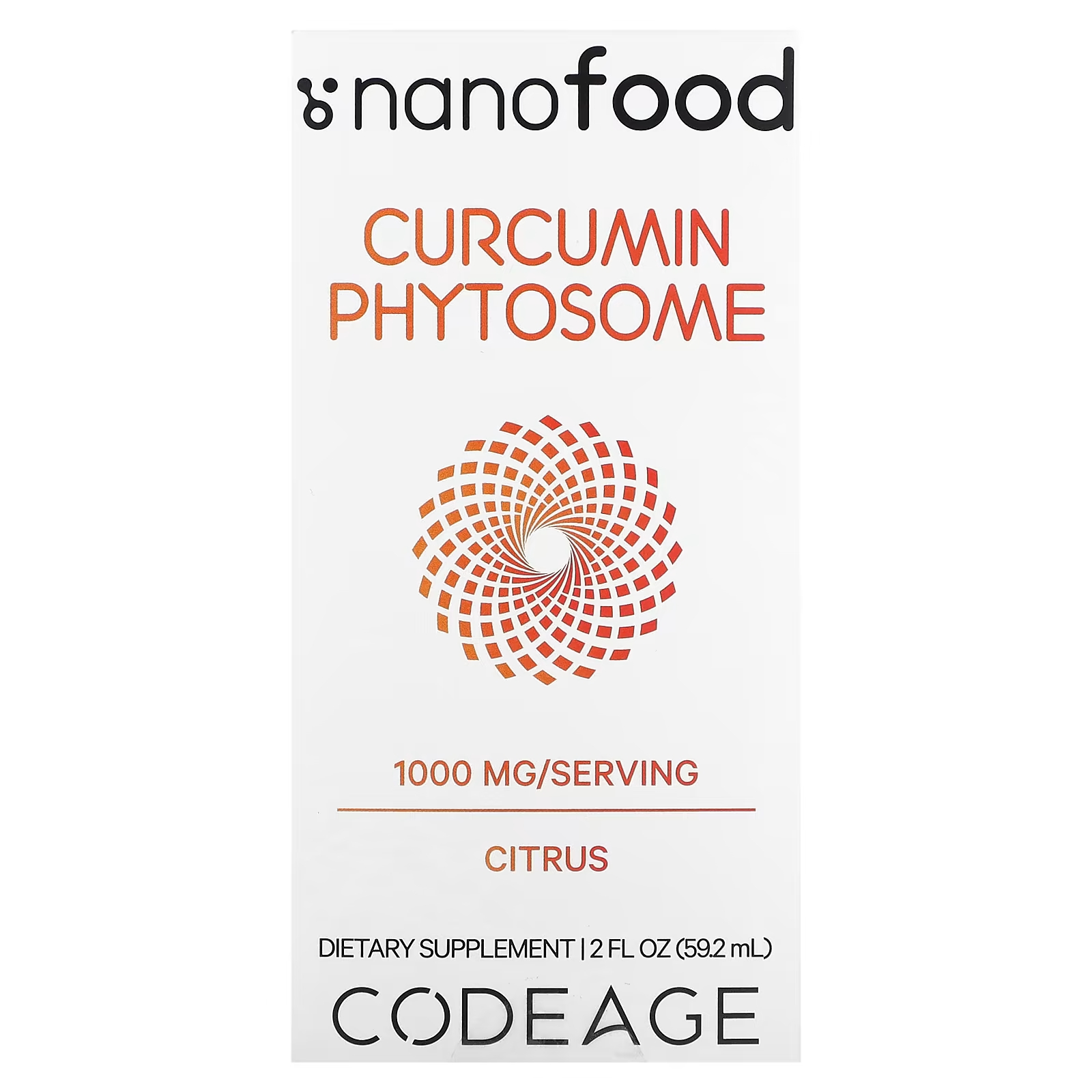 Codeage Curcumin Phytosome Citrus 1000 мг 2 жидких унции (59,2 мл)