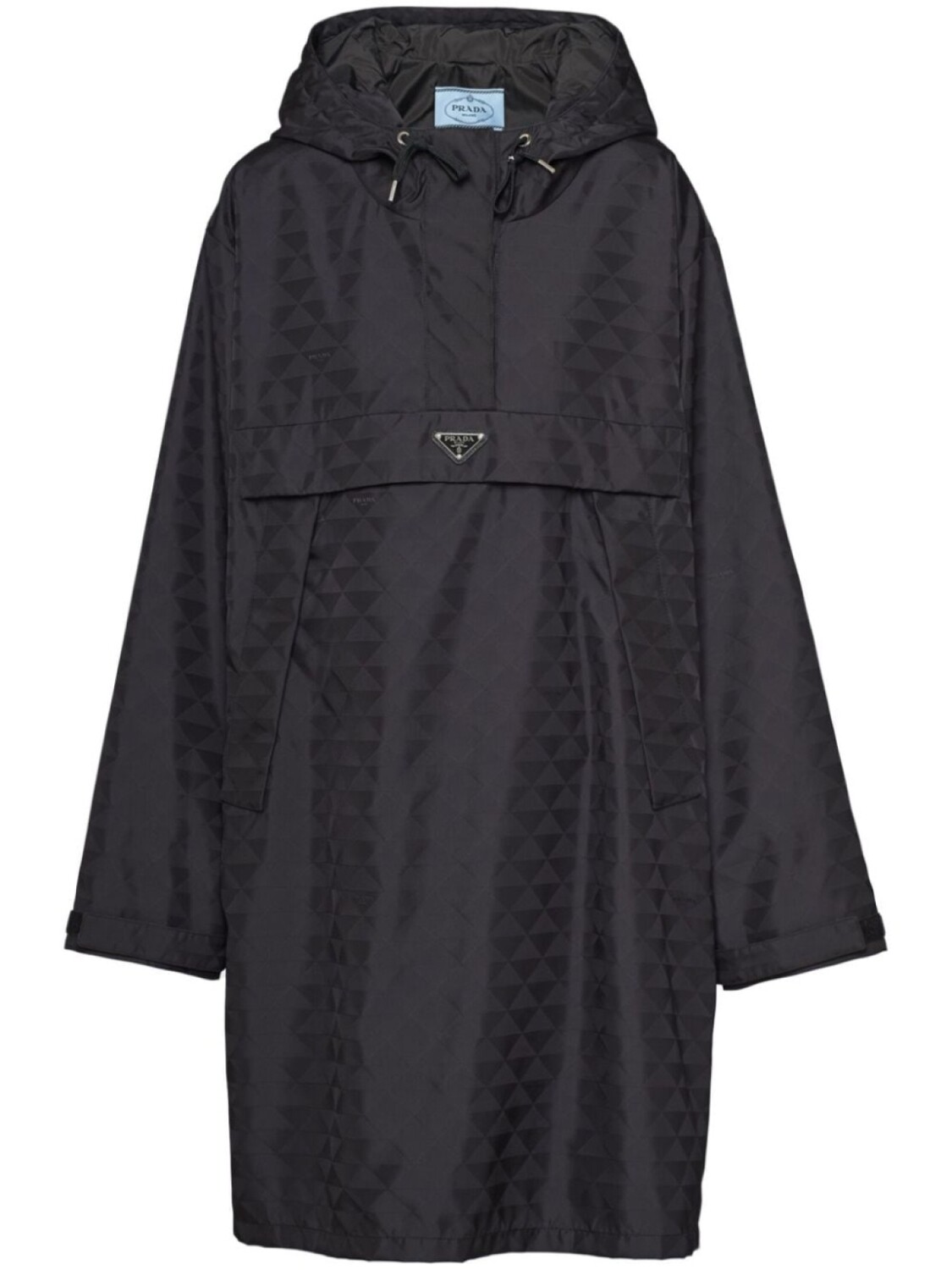 

Prada Printed nylon raincoat, черный