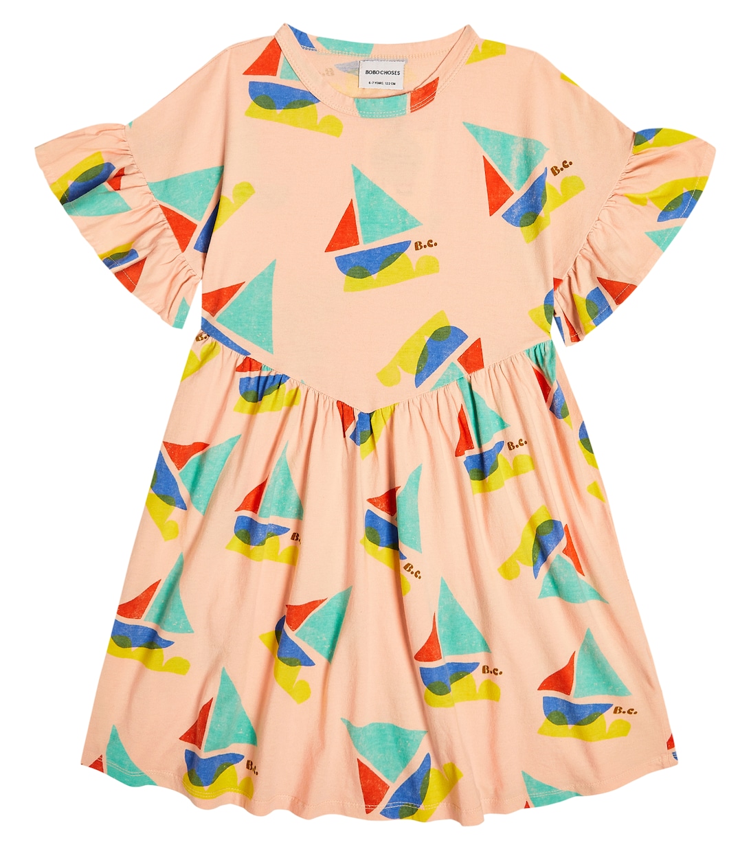 Платье из хлопка с принтом Bobo Choses, разноцветный