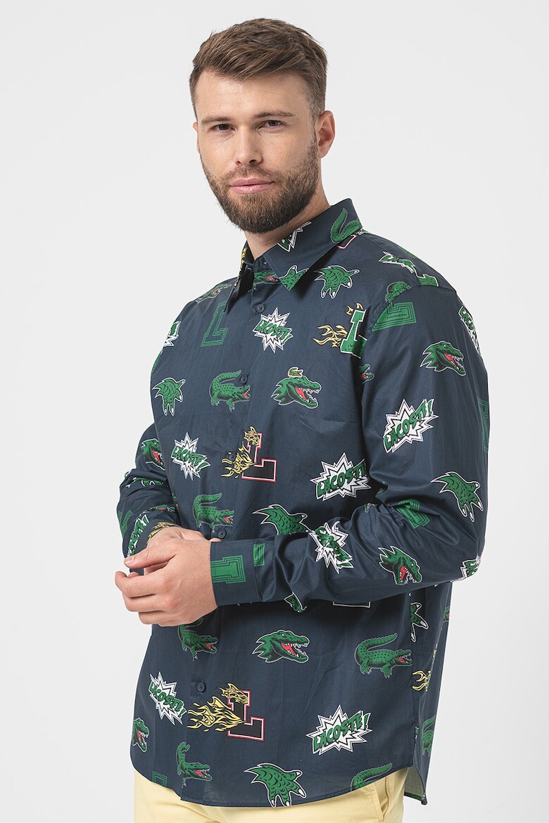 

Рубашка из хлопка с логотипом Lacoste, зеленый