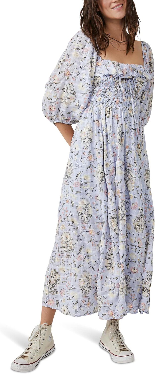 

Платье миди с принтом Oasis Free People, цвет Lavender Combo