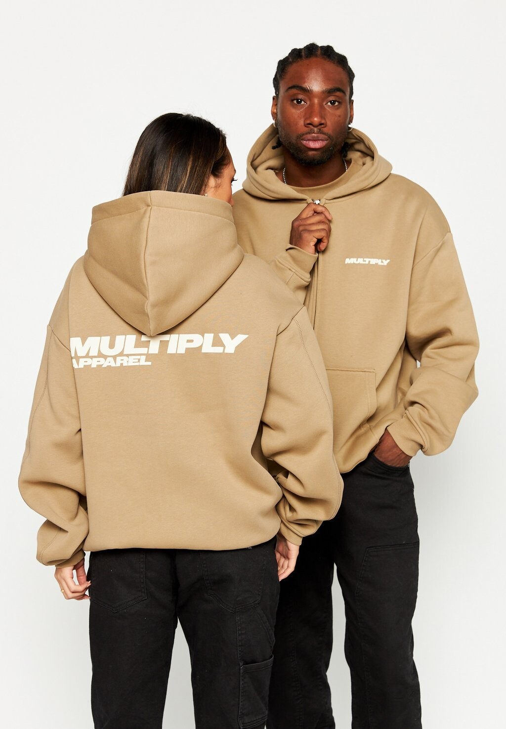 

Толстовка на молнии Oversize Zip Basique Multiply Apparel, цвет lead grey