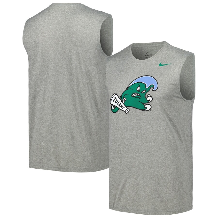 

Майка Nike Tulane Green Wave, серый