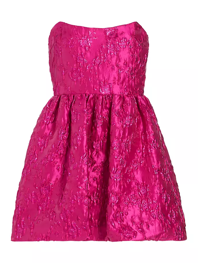 Мини-платье Addison из парчи без бретелек Amanda Uprichard, цвет rosebud brocade