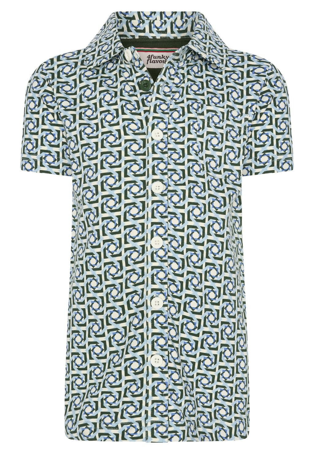 

Рубашка WHERE YOU BELONG WITH GEOMETRIC PATTERN 4funkyflavours, цвет blue