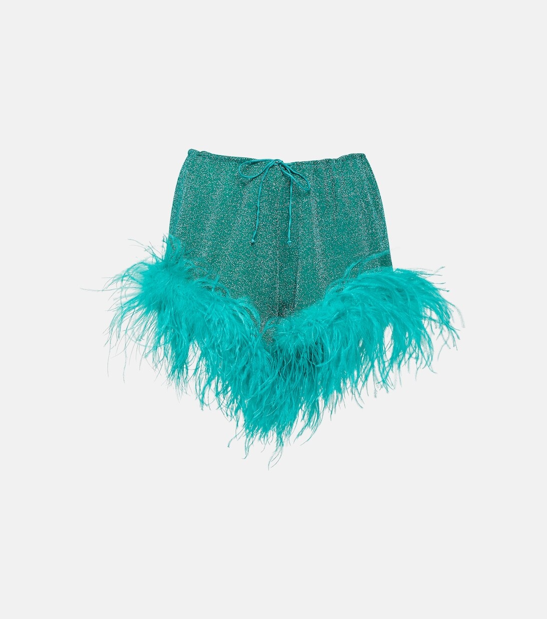 

Шорты Lumière Plumage с завышенной талией OSÉREE, бирюзовый