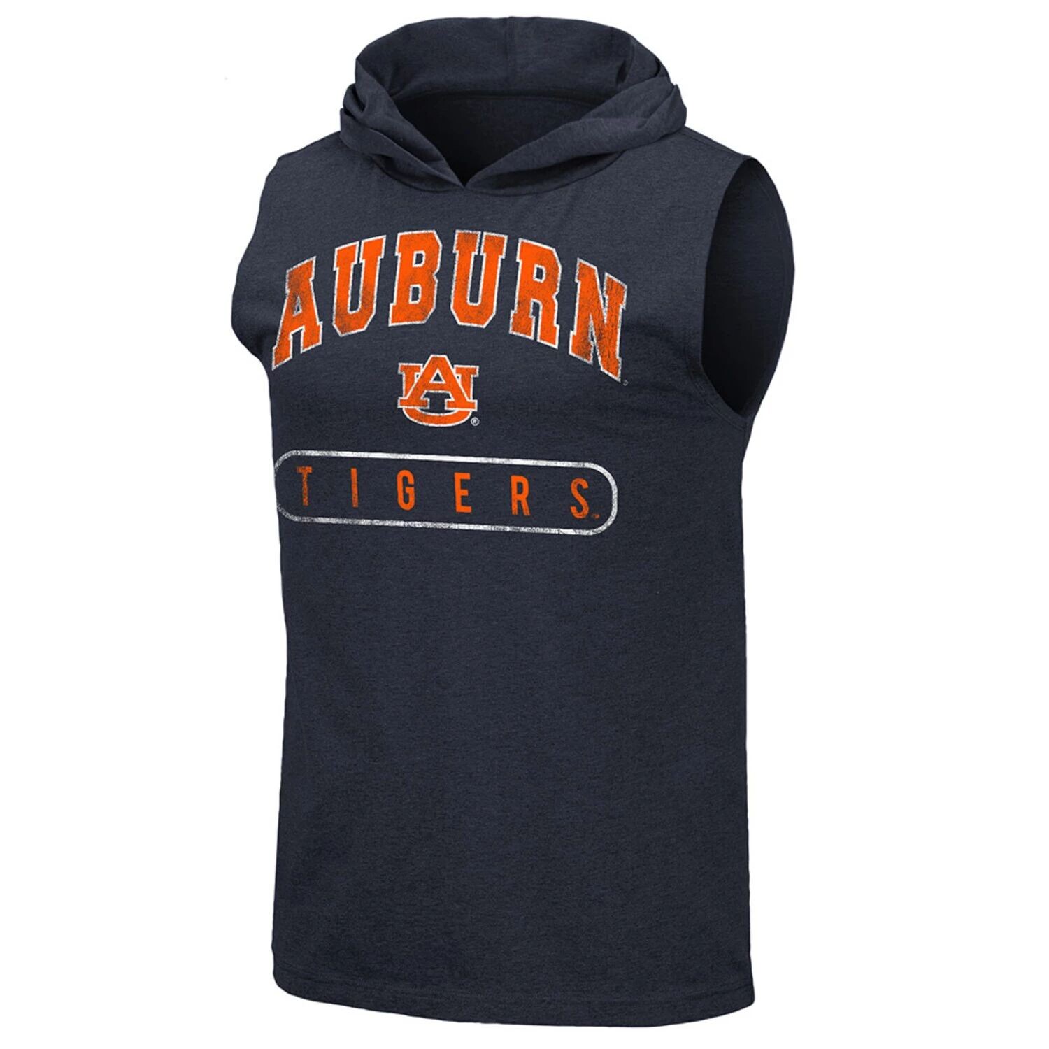 

Мужская футболка Colosseum Navy Auburn Tigers Varsity с капюшоном на бретелях