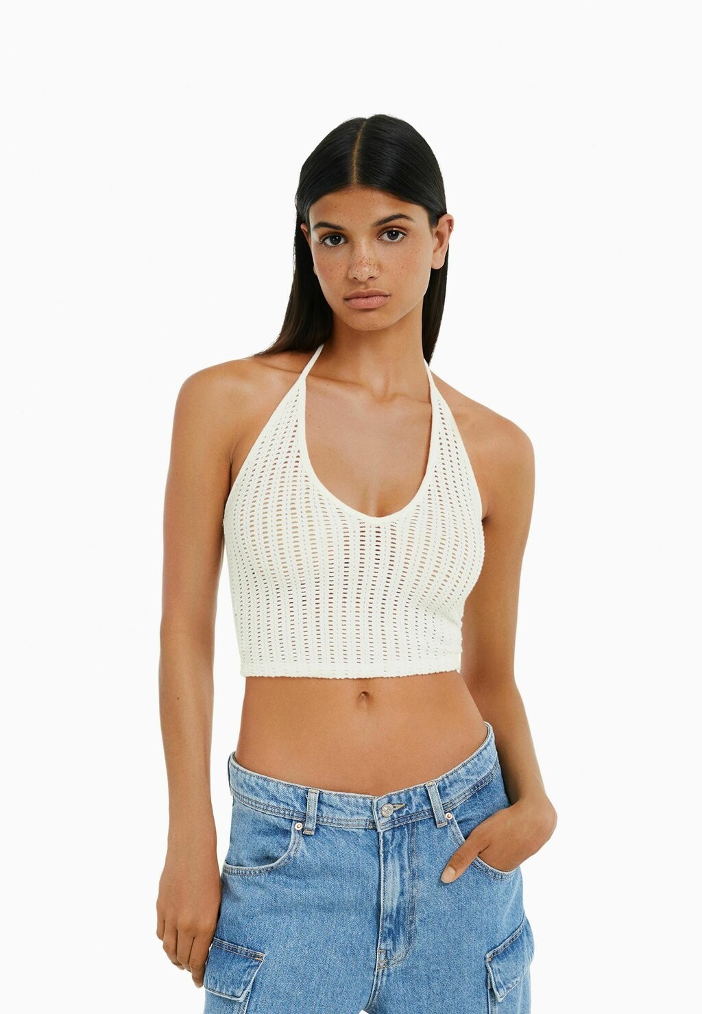

Топ Bershka, бежевый