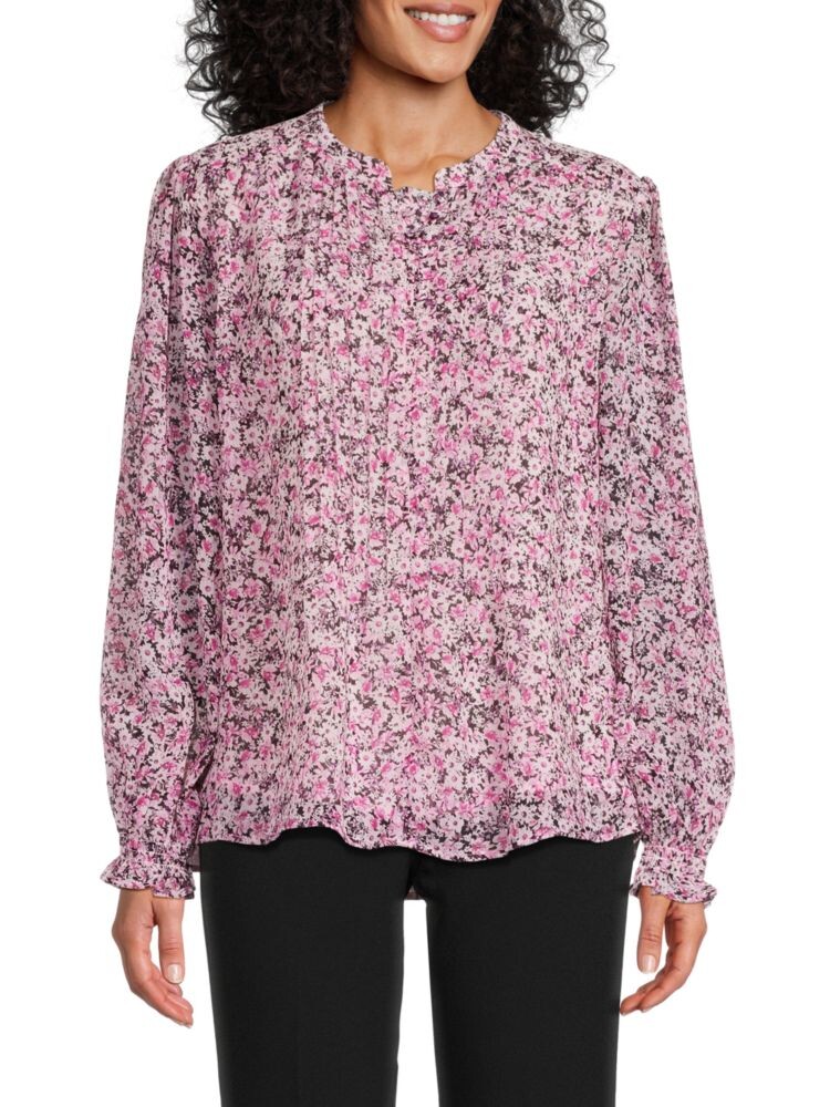 

Блузка с цветочным принтом Karl Lagerfeld Paris, цвет Purple Multicolor