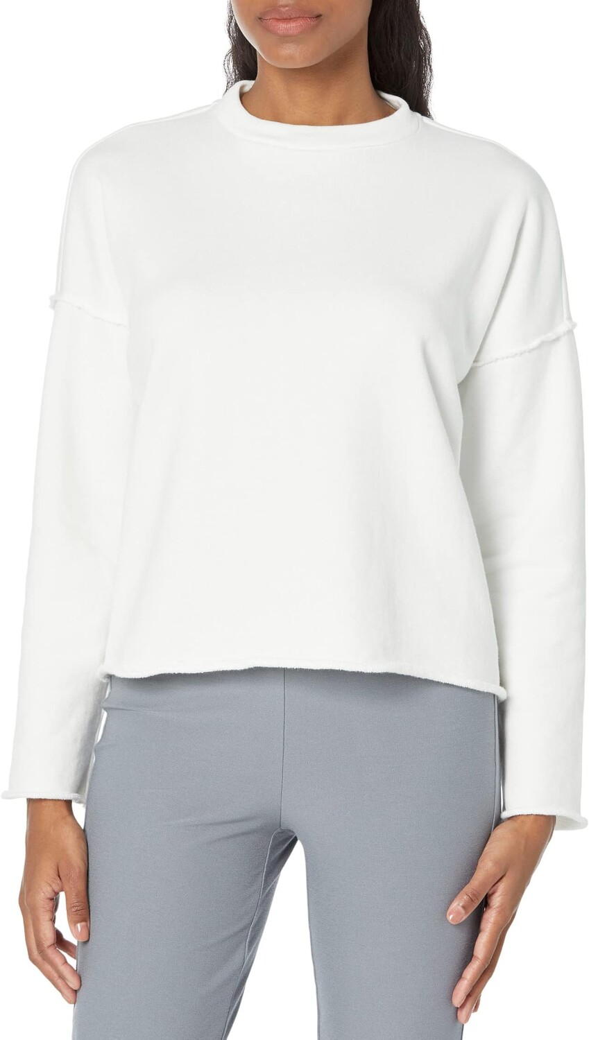 

Топ-футляр Petite с высоким круглым вырезом Eileen Fisher, белый