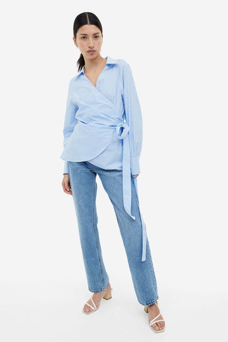 

Блузка и поясом H&M, синий