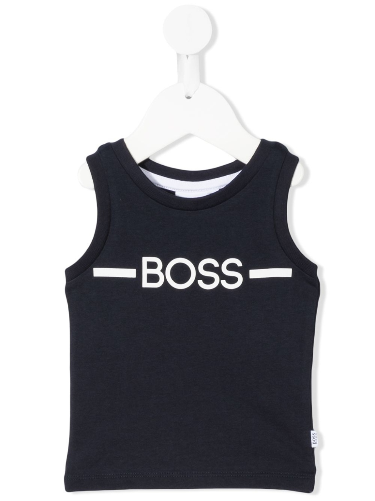 

BOSS Kidswear топ без рукавов с логотипом, синий