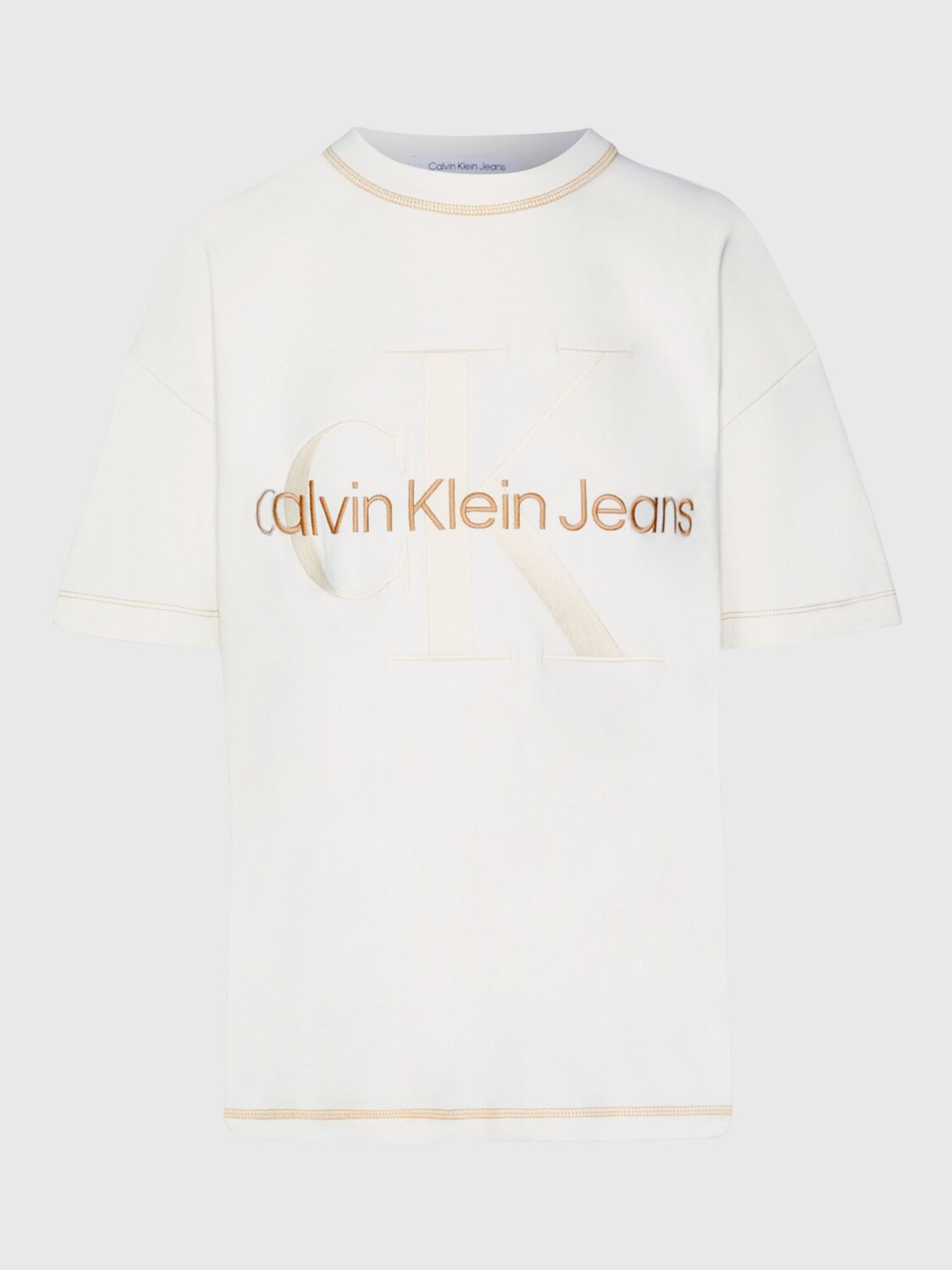 

Футболка с монологом Герой Calvin Klein, слоновая кость, Бежевый
