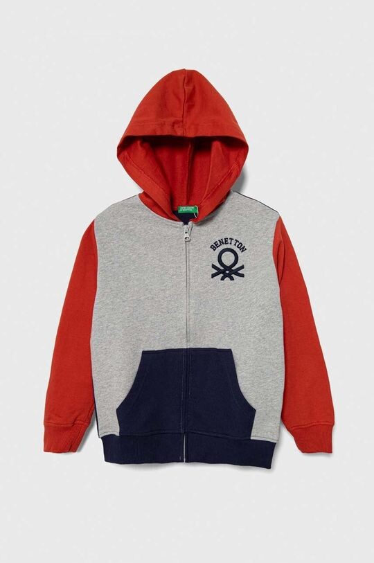 

Детская хлопковая толстовка United Colors of Benetton, красный