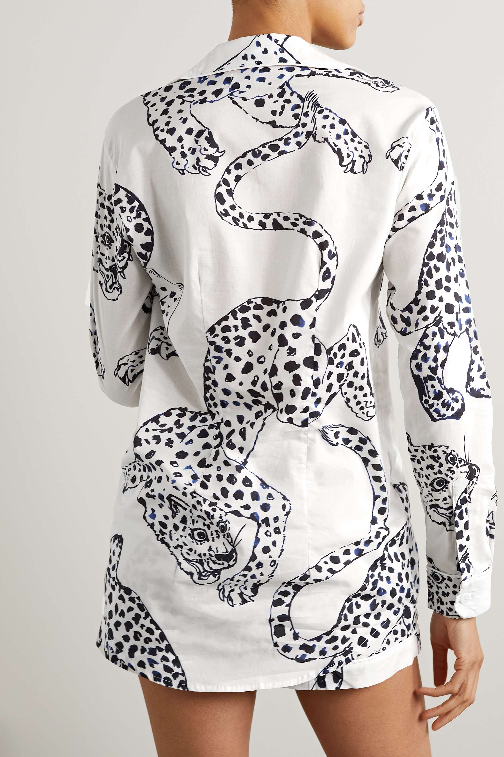 DESMOND & DEMPSEY + NET SUSTAIN пижамный комплект из органического хлопка и вуали с принтом, белый amy dempsey destination art