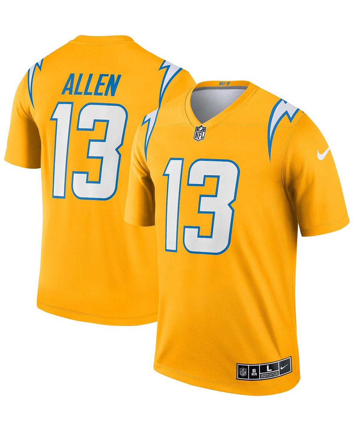 

Мужское джерси Keenan Allen золотистого цвета Los Angeles Chargers Inverted Legend Nike