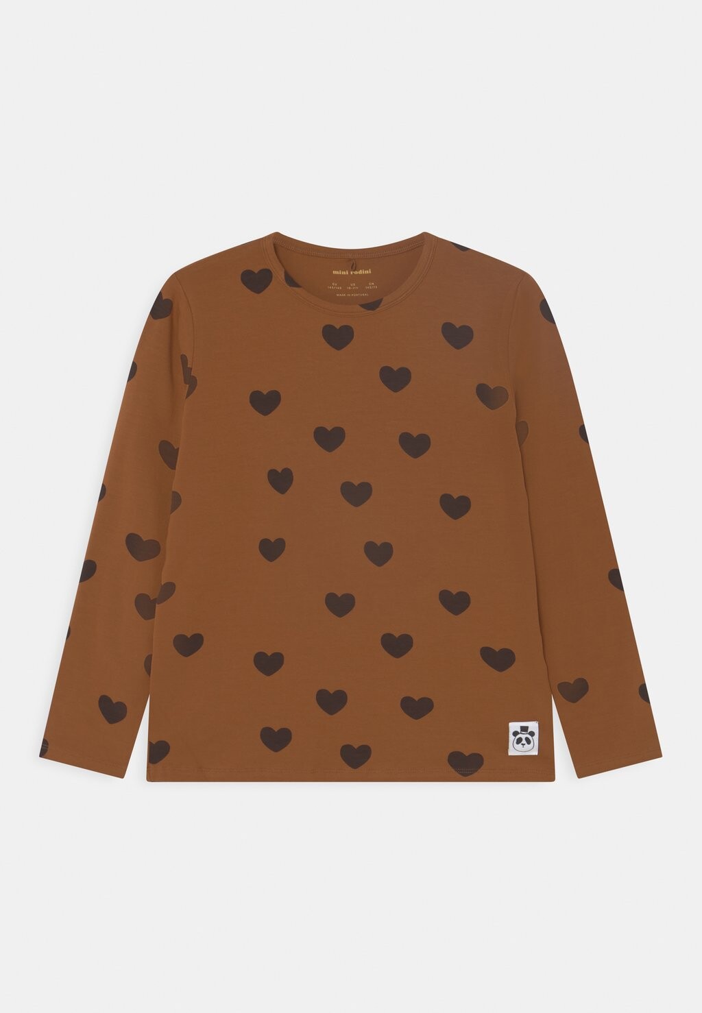 

Футболка с длинным рукавом Basic Hearts Tee Unisex Mini Rodini, коричневый