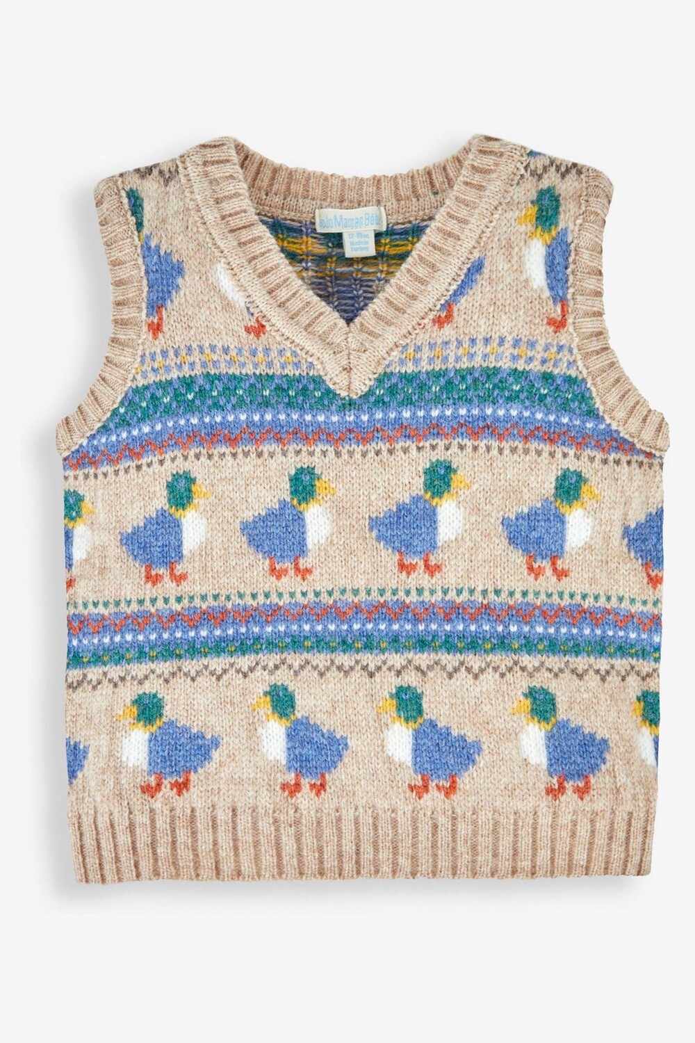 

Футболка без рукавов JoJo Maman Bébé Fair Isle Jojo Maman Bébé, коричневый