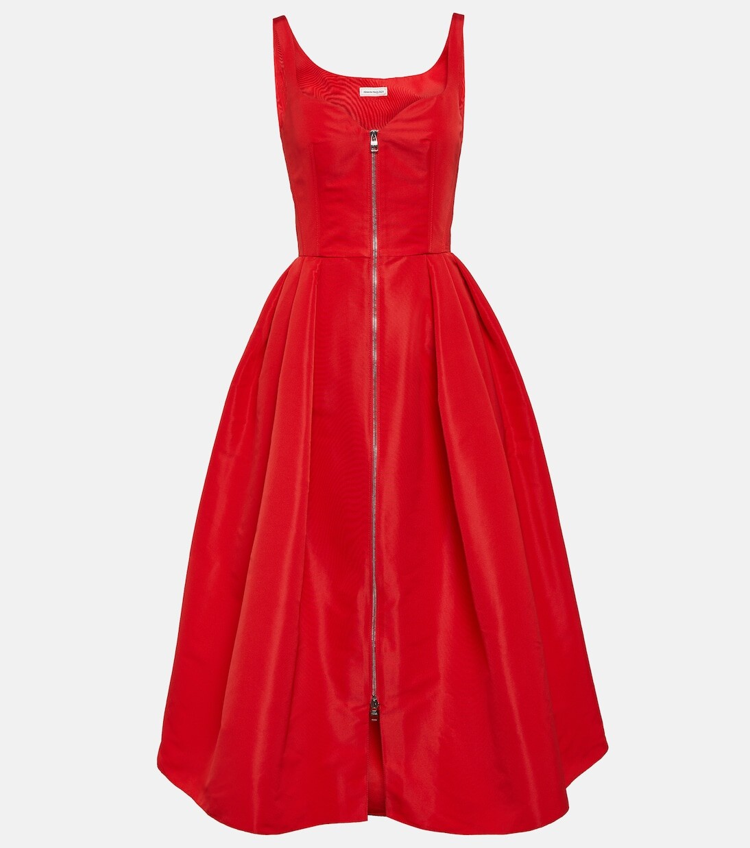 

Платье миди polyfaille Alexander Mcqueen, красный