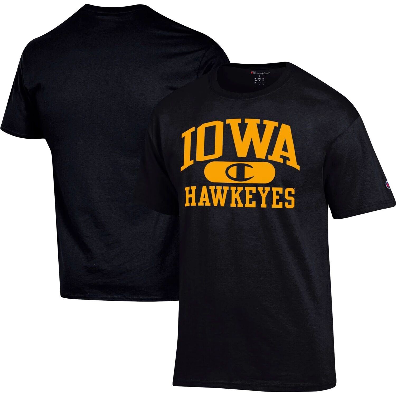 

Мужская черная футболка Champion Iowa Hawkeyes Arch Pill, Черный