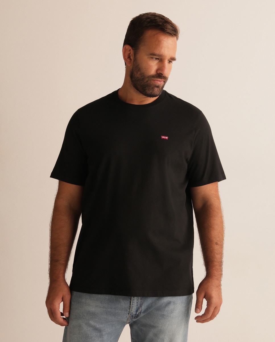 Мужская черная футболка с короткими рукавами больших размеров Levi's, черный