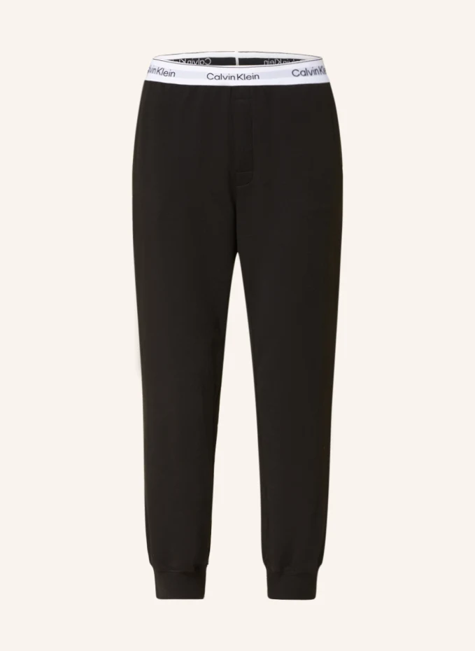 

Современные брюки из хлопка Calvin Klein, черный