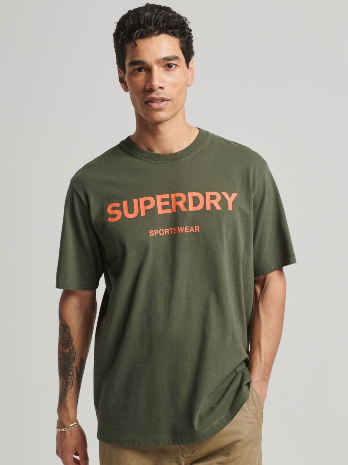 

Футболка Superdry Code Core Sport, темный мох