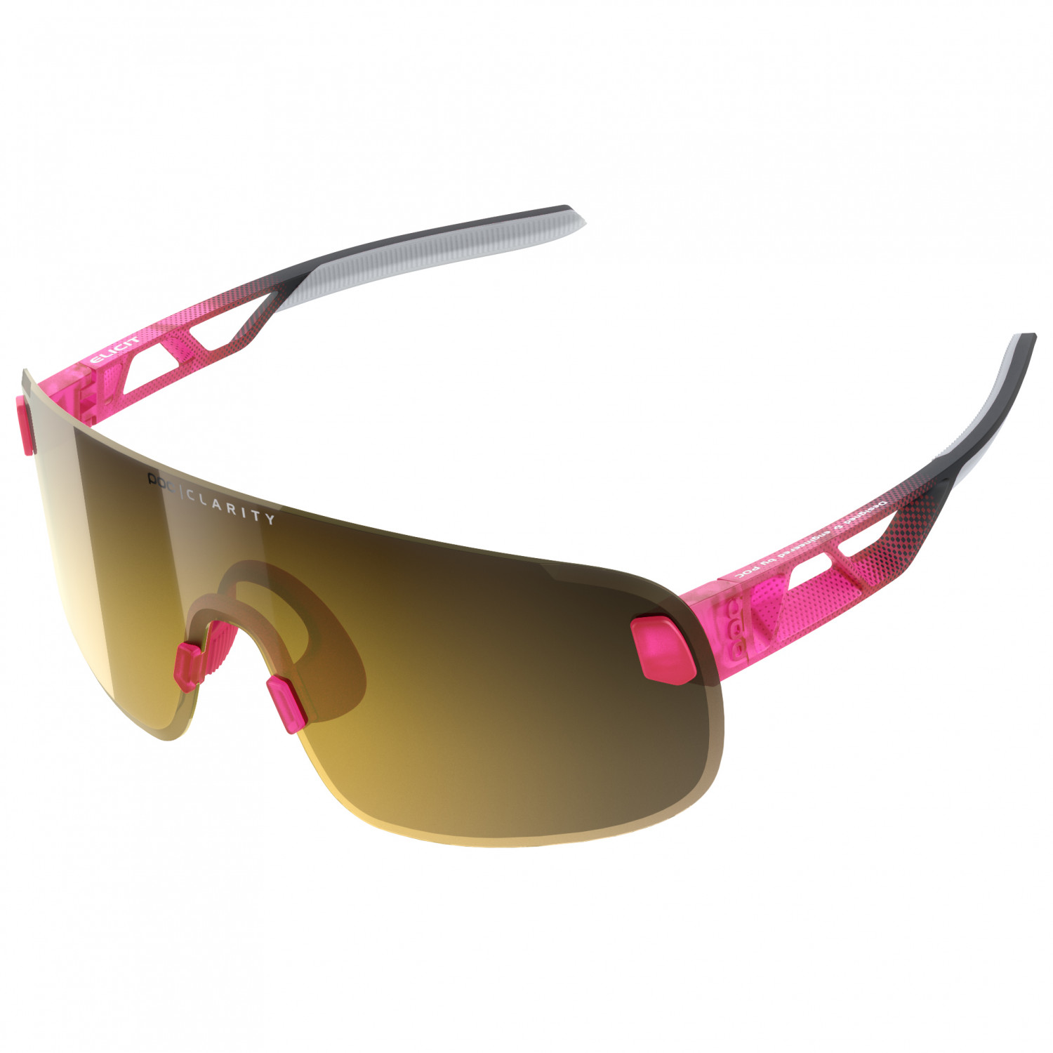 Велосипедные очки Poc Elicit S2 (VLT 16%), цвет Fluorescent Pink/Uranium Black Translucent