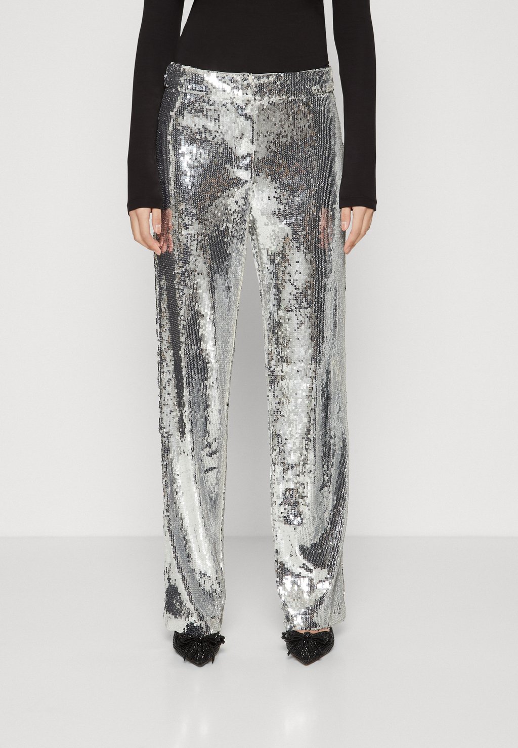Брюки SILVER SEQUIN TROUSERS Gina Tricot, цвет silver