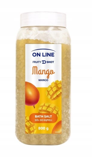 Соль для ванн с манго, 800 г On Line, Fruity Shot