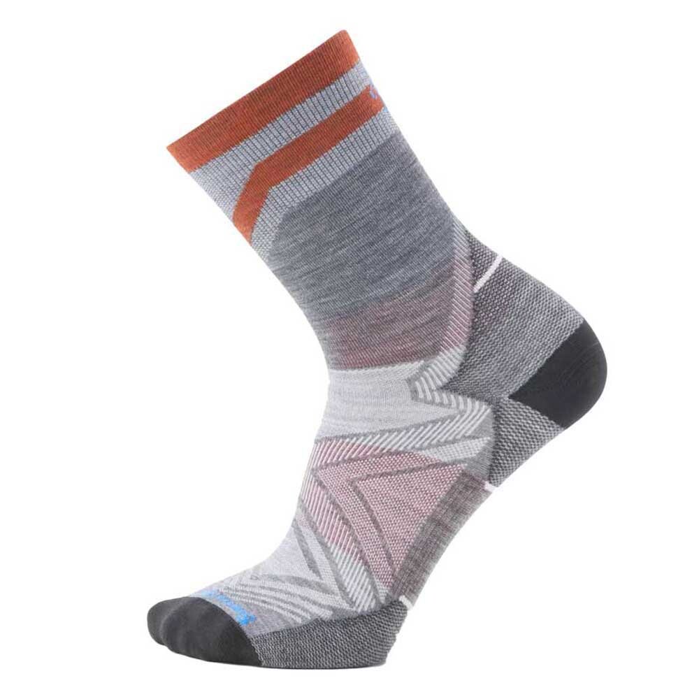 

Носки Smartwool Run Zero Cushion Pattern Mid Crew, серый